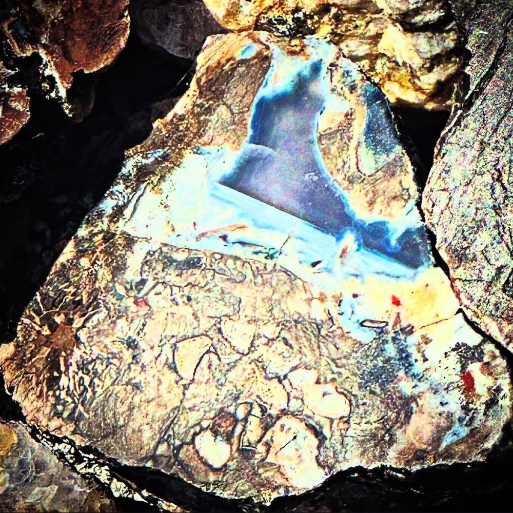 Queensland Australia Creek Jasper with Opal chunk and inclusions